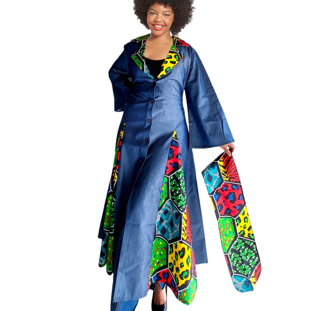Maxi Denim Kimono Jacket